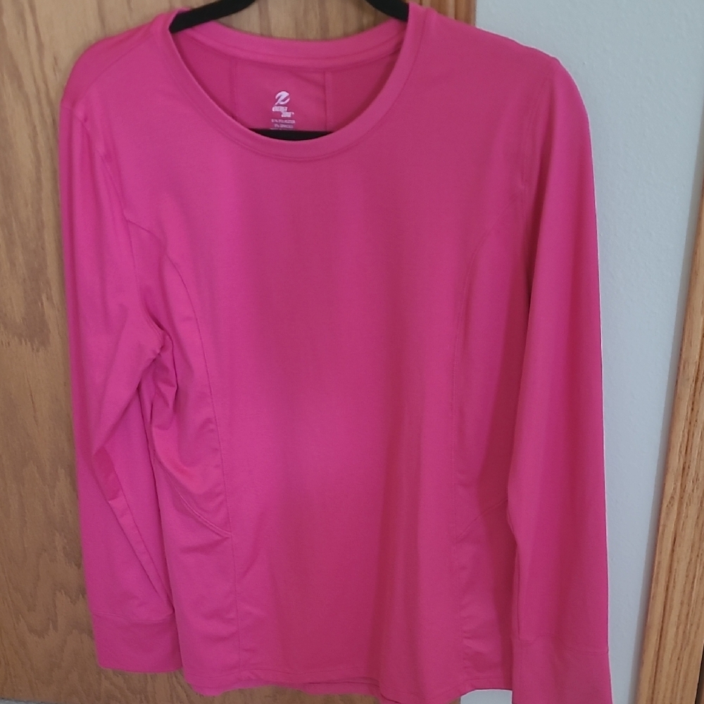 Energy Zone Vibrant Pink Long Sleeve Tee